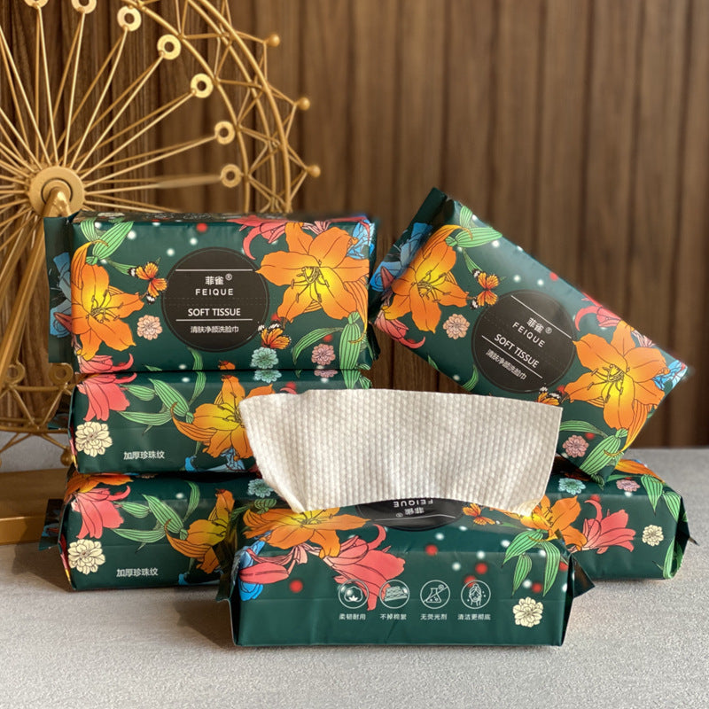 Wholesale Disposable Face Towels with Chinese Style, Hanging Pull-Type Cotton Soft Towels, Thickened Face Towels, Hanging Cleansing Towels, Face Towels