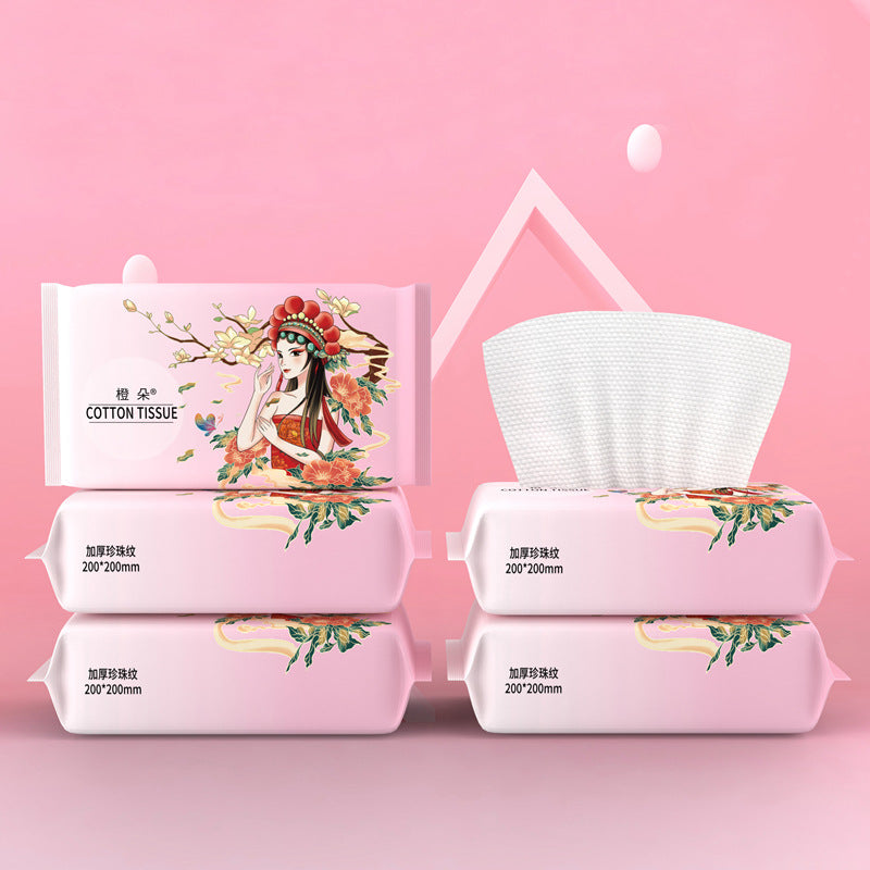 Wholesale Disposable Face Towels with Chinese Style, Hanging Pull-Type Cotton Soft Towels, Thickened Face Towels, Hanging Cleansing Towels, Face Towels