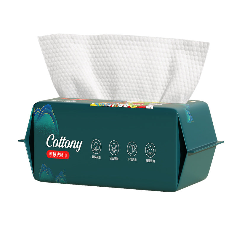 Wholesale Disposable Face Towels with Chinese Style, Hanging Pull-Type Cotton Soft Towels, Thickened Face Towels, Hanging Cleansing Towels, Face Towels
