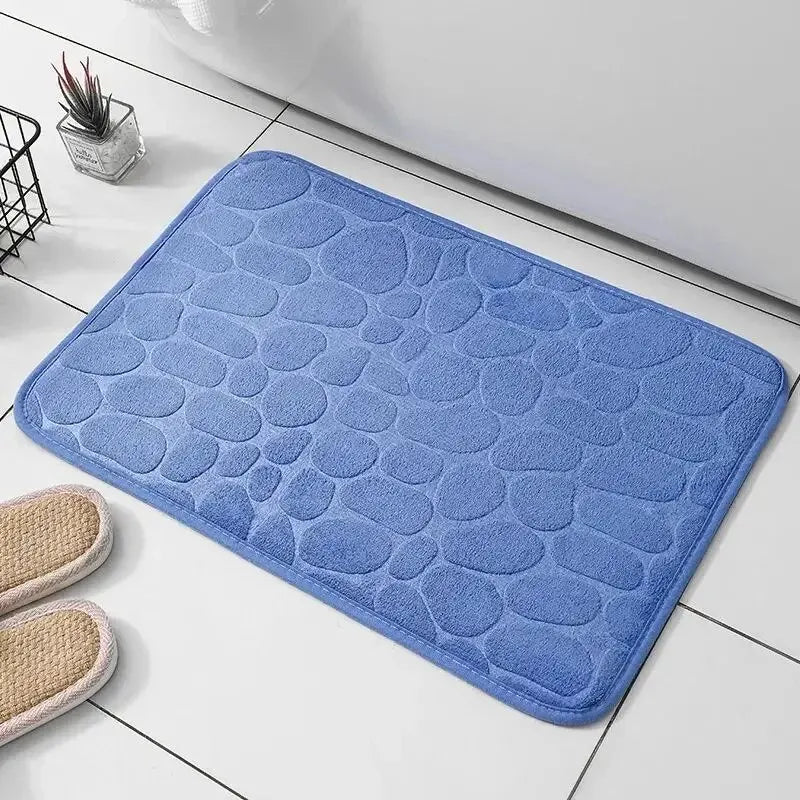 Xawly™ 1pc Comfort Step Embossed Fiber Home Floor Mat