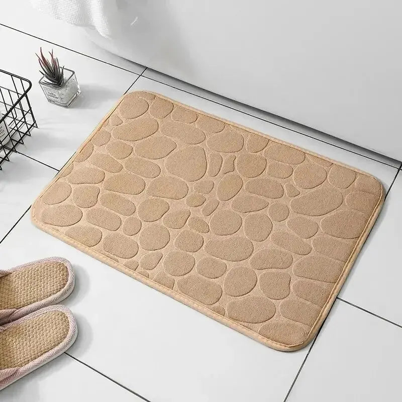 Xawly™ 1pc Comfort Step Embossed Fiber Home Floor Mat