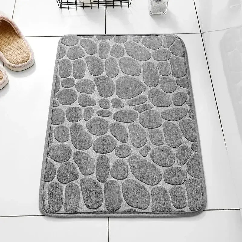 Xawly™ 1pc Comfort Step Embossed Fiber Home Floor Mat